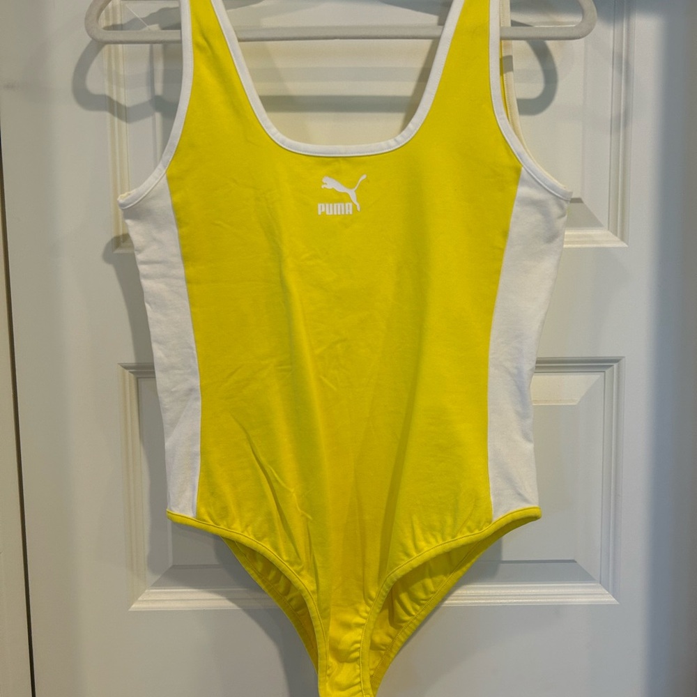 Puma Yellow and White Bodysuit